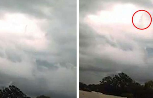 אישה צילמה סערה ותיעדה ‘דמות’ הולכת בתוך העננים – טוענת שזה אלוהים